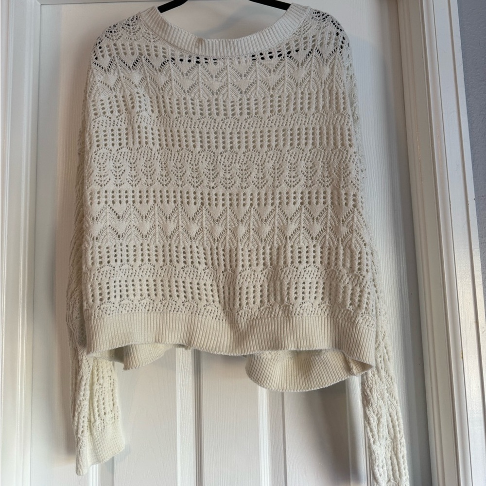 BP Pointelle V-Neck Cardigan 3X Cream - Picture 5 of 7